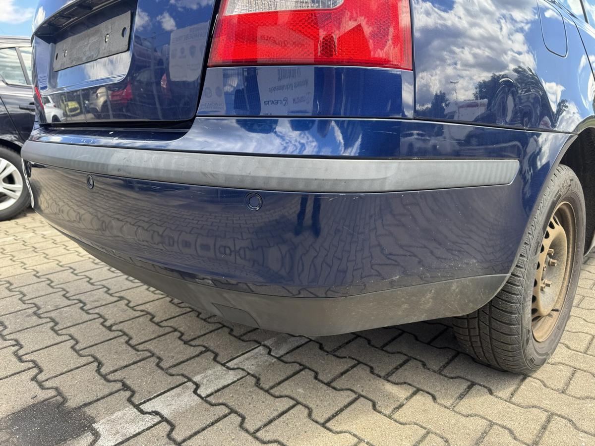 Skoda Octavia 2 1Z original Stossf&auml;nger Sto&szlig;stange hinten Flie&szlig;heck LF5Q Stormblau Metallic Bj.2008